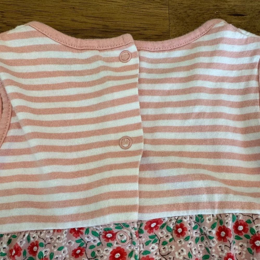 Baby Boden Floral Striped Jersey Dress 2-3